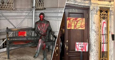Kolejny akt wandalizmu. Polski konsulat oblany czerwoną farbą