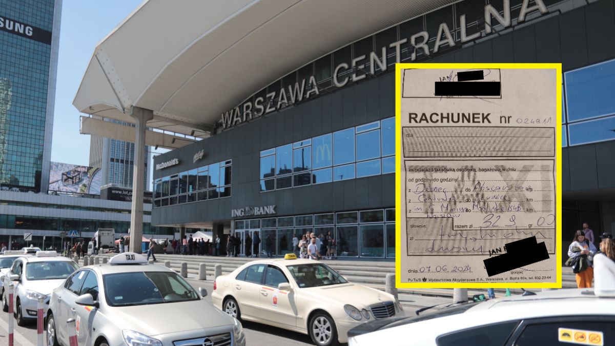 Pasażer wziął taksówkę na warszawskim dworcu. Trafił na naciągacza