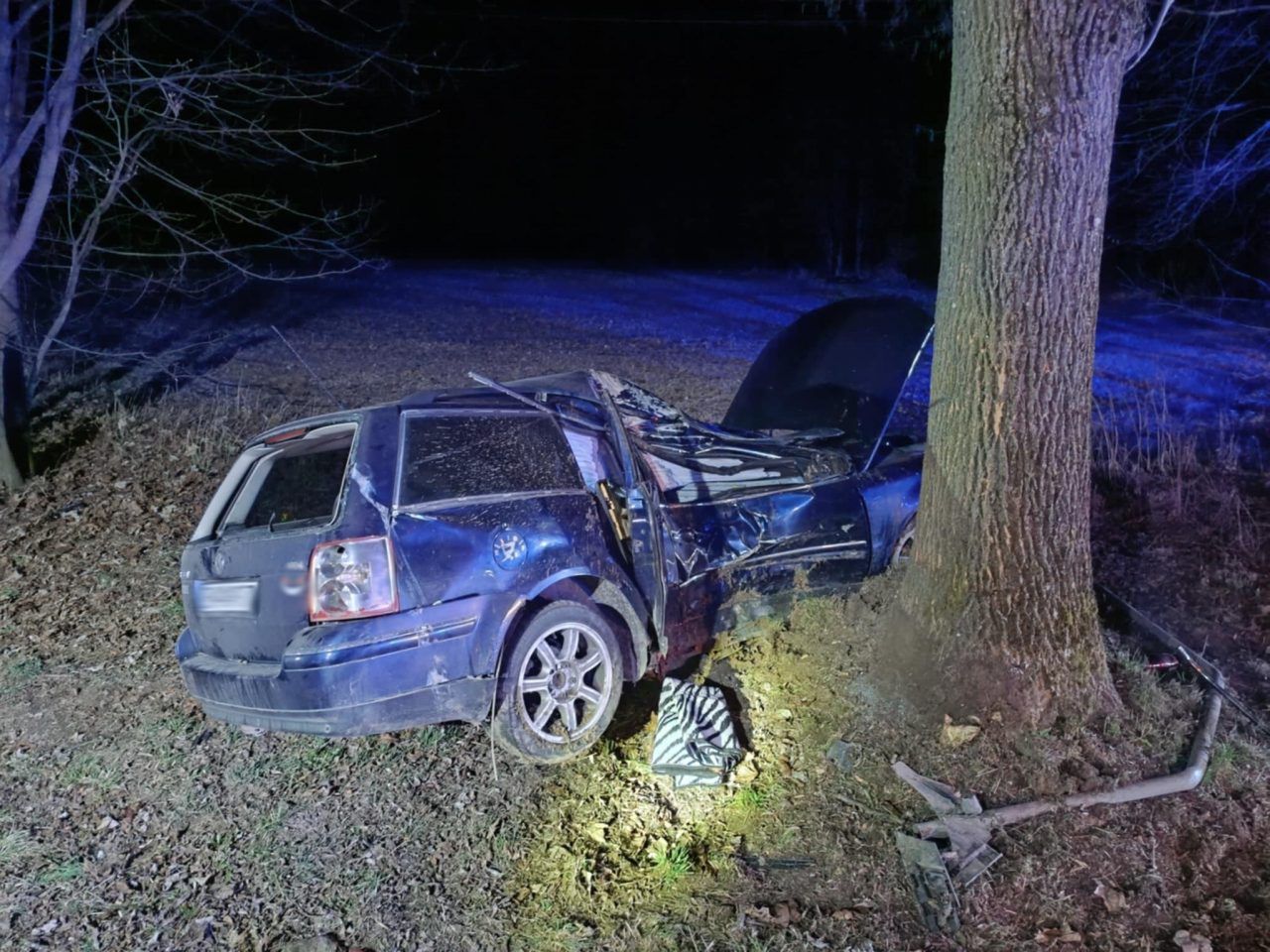 Wyprzedzał na zakręcie, uderzył w drzewo. Nastolatka zginęła na miejscu