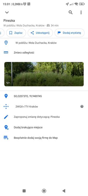 Pomiar odległości pomiędzy punktami w Androidzie