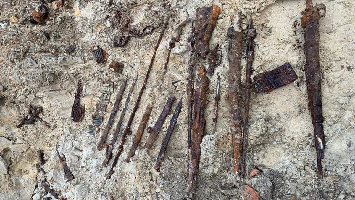 Arsenal znaleziony na terenie budowy. 