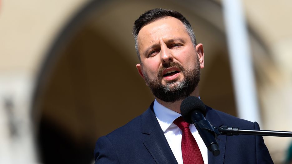 Minister of National Defense and Deputy Prime Minister, Wladyslaw Kosiniak-Kamysz, is participating in celebrations marking the 80th anniversary of the Battle of Monte Cassino at the Main Square in Krakow, Poland, on May 18, 2024. On the occasion of the 80th anniversary of the Battle of Monte Cassino, one of the bloodiest battles fought by Allied troops against the forces of the Third Reich during World War II, celebrations are being held on the Main Square with the participation of Prime Minister Donald Tusk and Minister of National Defense Wladyslaw Kosiniak-Kamysz. The Minister is announcing the establishment of the 2nd Polish Corps Day. The ceremony is being attended by the army, which is marching through the streets of the city. There is also a military picnic on Blonia, where military vehicles are being presented. (Photo by Klaudia Radecka/NurPhoto via Getty Images)
