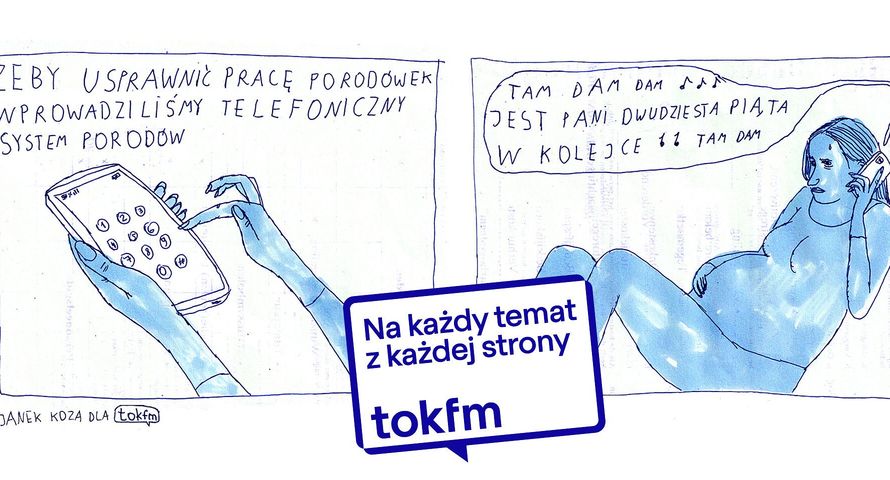 Rysunki Janka Kozy reklamują TOK FM