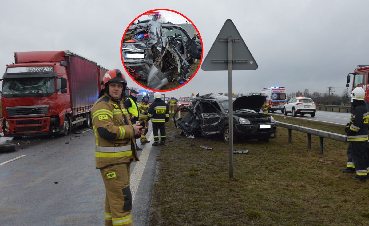 Wypadek w rejonie miejscowości Garbce pod Rawiczem, w woj. dolnośląskim