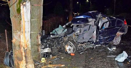 BMW roztrzaskało się na drzewie. Nie żyje 28-latek