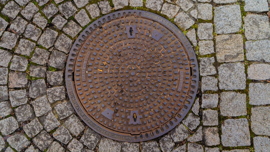 manhole, cover, street, sewer, drain, iron, metal, old, city, stone, steel, urban, water, pavement, road, round, sewage, lid, texture, pattern, sign, detail, rust, hatch, paving
