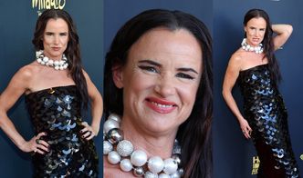 Naturalna Juliette Lewis w efektownej sukni Givenchy prezentuje bogatą mimikę na gali HCA TV Awards (ZDJĘCIA)