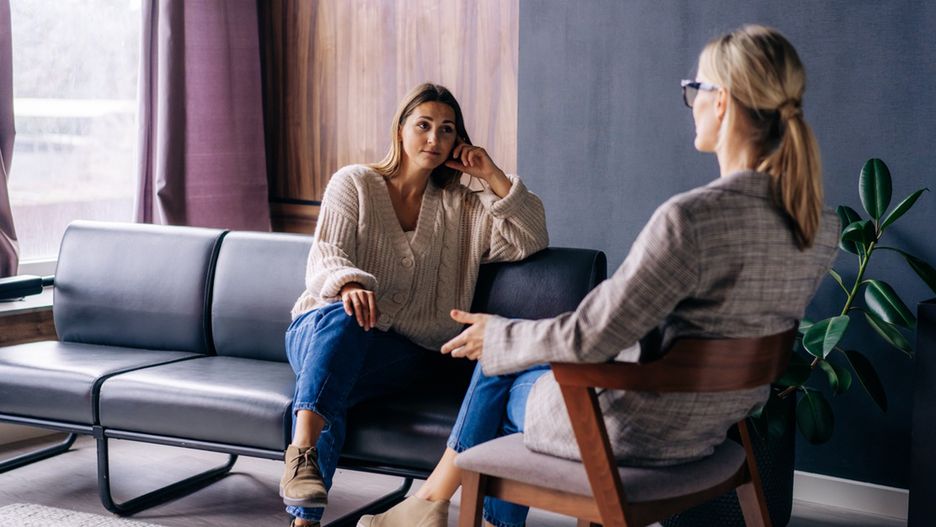 A young woman in a consultation with a psychologist listens to advice on improving behavior in life.
A young woman in a consultation with a professional psychologist listens to advice on improving behavior in life. The modern millennial woman is developing mindfulness and psychological health.
TITOVA ILONA
woman,psychology,psychiatry,indoors,office,advice,analysis,anxiety,stress,appointment,attention,client,communicate,communication,consult,conversation,couch,counseling,crisis,depression,dialogue,discuss,disorder,explain,friendly,health,help,issue,listen,listener,meeting,mental,patient,problem,professional,psychologist,psychotherapy,question,session,solution,speak,specialist,support,talk,therapist,therapy,trust,visit,work