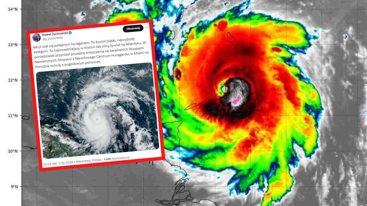 Beryl stał się potężnym huraganem - zauważa Paweł Żuchowski