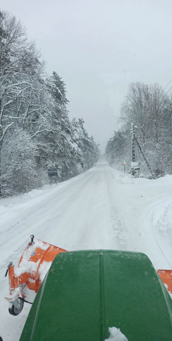 Opady śniegu na Podlasiu