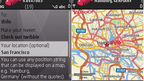 Klient Twittera współpracujący z Google Earth 1