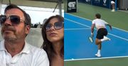 Paweł Deląg wyskoczył z młodszą o 20 lat UKOCHANĄ na mecz tenisa