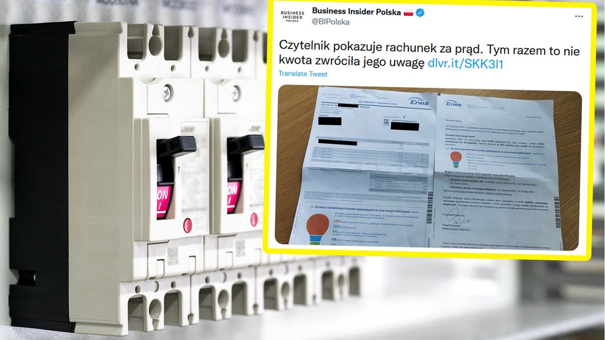 Czytelnik Business Insider Polska pokazał nietypowy rachunek za prąd