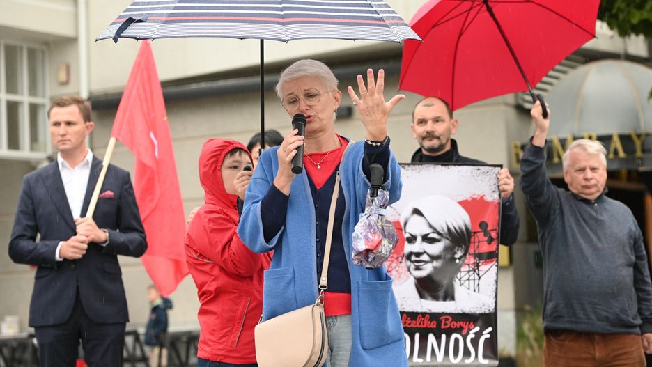 Pikieta w Sopocie w obronie Polaków więzionych przez władze Białorusi