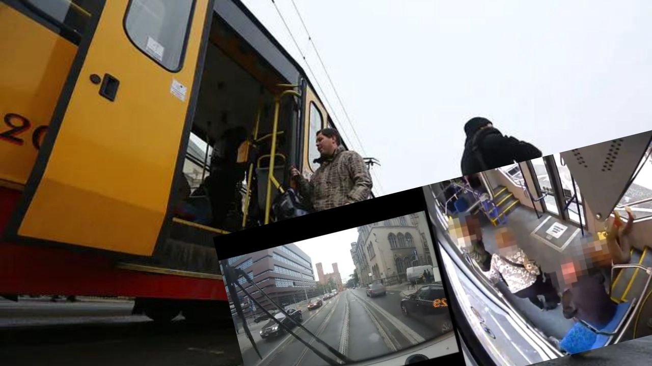 Tramwaj MPK Wrocław nagle zahamował