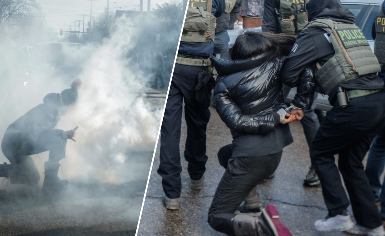 Chaos na ulicach Minneapolis. Policja użyła gazu