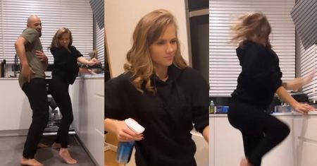 Agnieszka Kaczorowska tańcuje w kuchni, reklamując... środki czyszczące. Fani bez litości: "UDAWANE AŻ RAZI" (WIDEO)