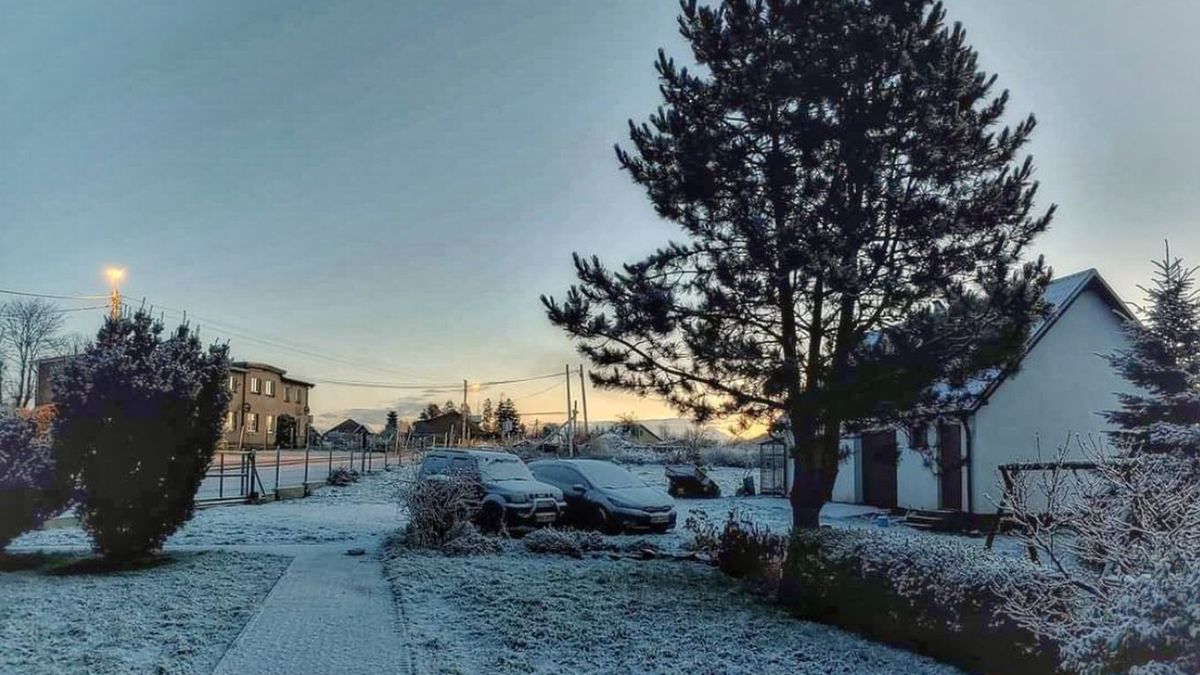 Pierwszy śnieg na Pomorzu