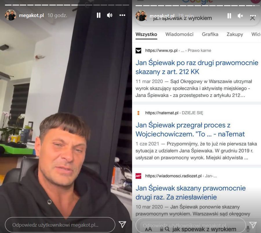 Arkadiusz "Megakot" Zgorzelski żali się na ostatnie wydarzenia