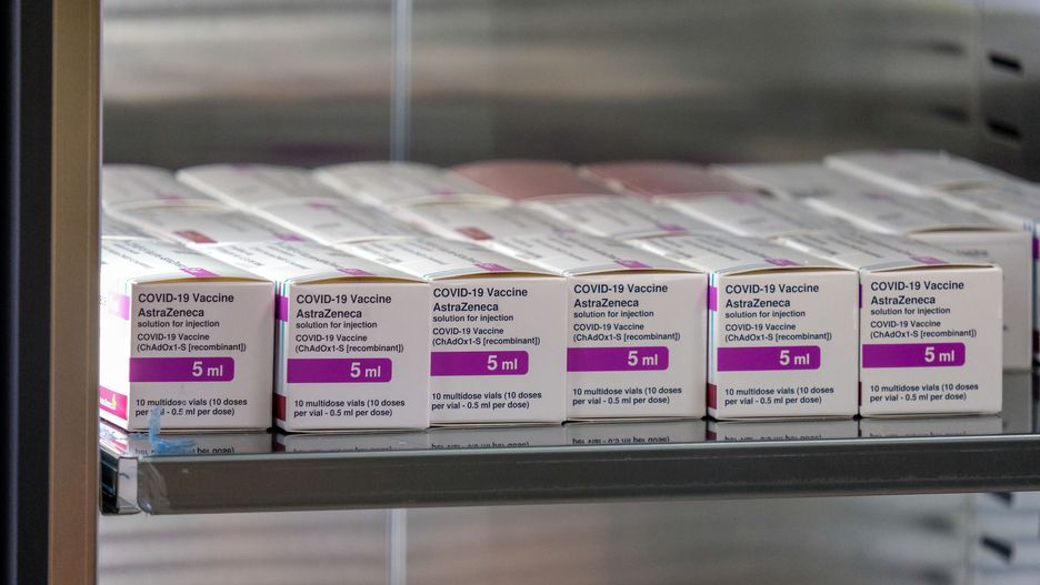 PALERMO, SICILY, ITALY - 2021/03/15: Some packs of the AstraZeneca vaccine. From today the administration of this vaccine has been suspended by the AIFA in many European countries because it investigates some adverse reactions that could have resulted in the death of several people throughout Europe immediately after the administration of the vaccine. (Photo by Igor Petyx/KONTROLAB/LightRocket via Getty Images)