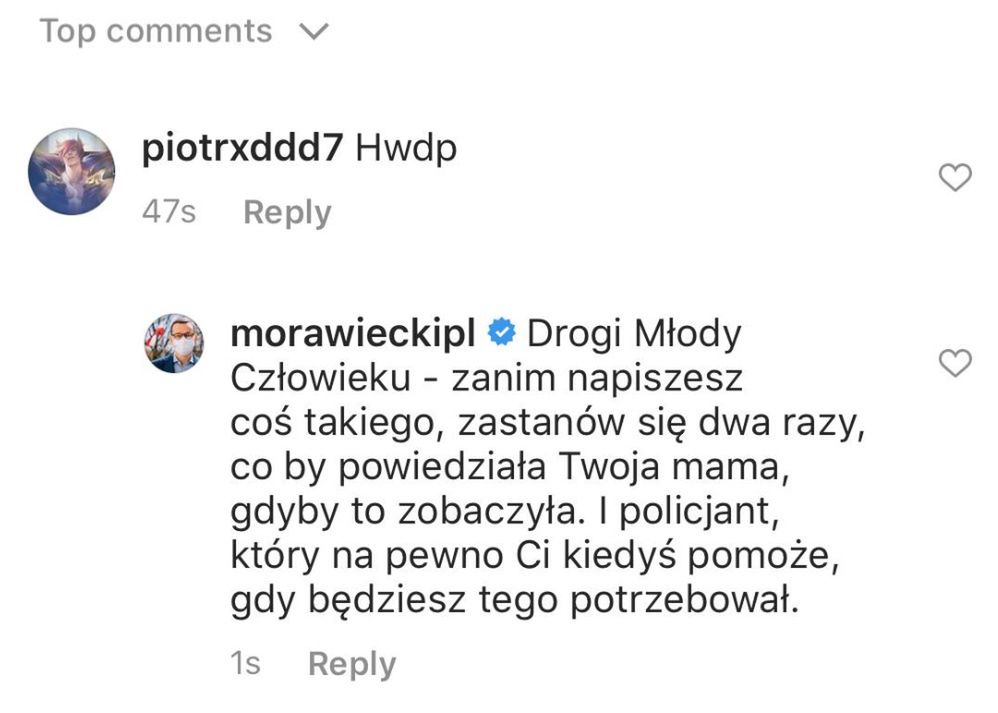 Reakcja Morawieckiego