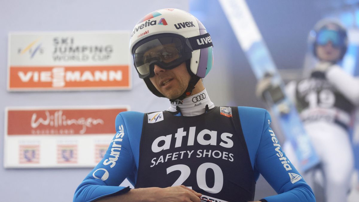 Simon Ammann of Switzerland during the men's large hill training session of the Mixed team competition at the FIS Ski Jumping World Cup in Willingen, Germany, 03 February 2023. EPA/RONALD WITTEK Dostawca: PAP/EPA.