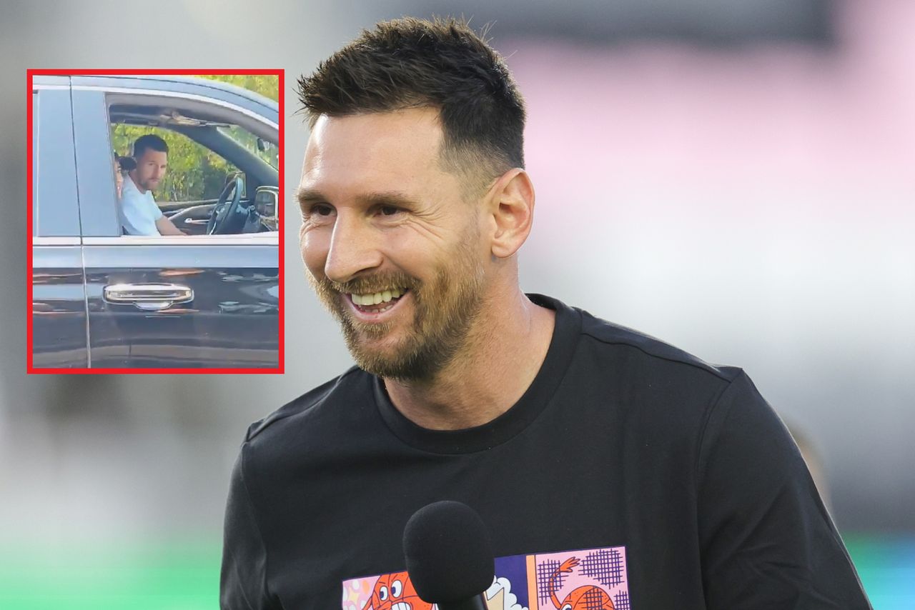 In the photo Lionel Messi