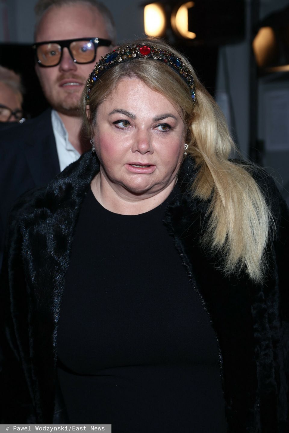 Katarzyna Niezgoda z partnerem w teatrze
