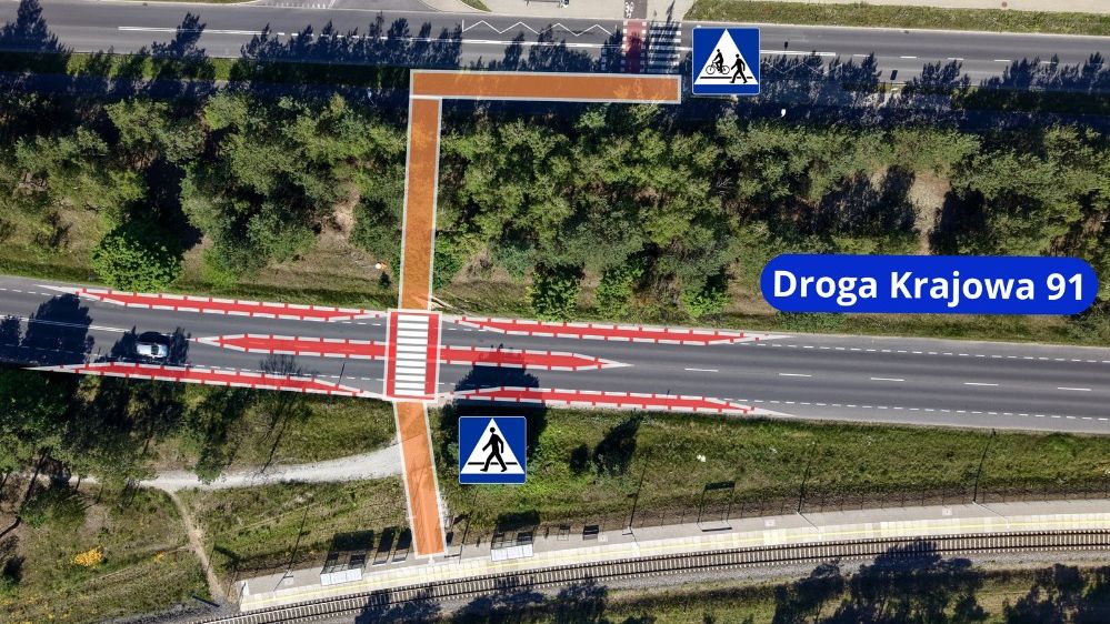 Dojście do stacji Toruń Katarzynka