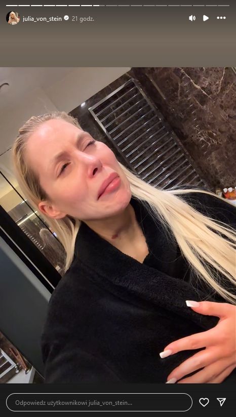 Julia von Stein zalewa się łzami na Instastories