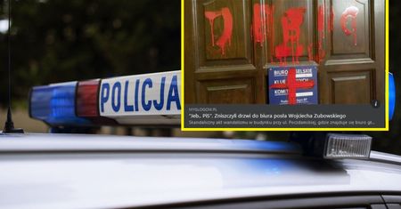Głogów. Biuro PiS zdemolowane. "Wpuścili klej do zamka"