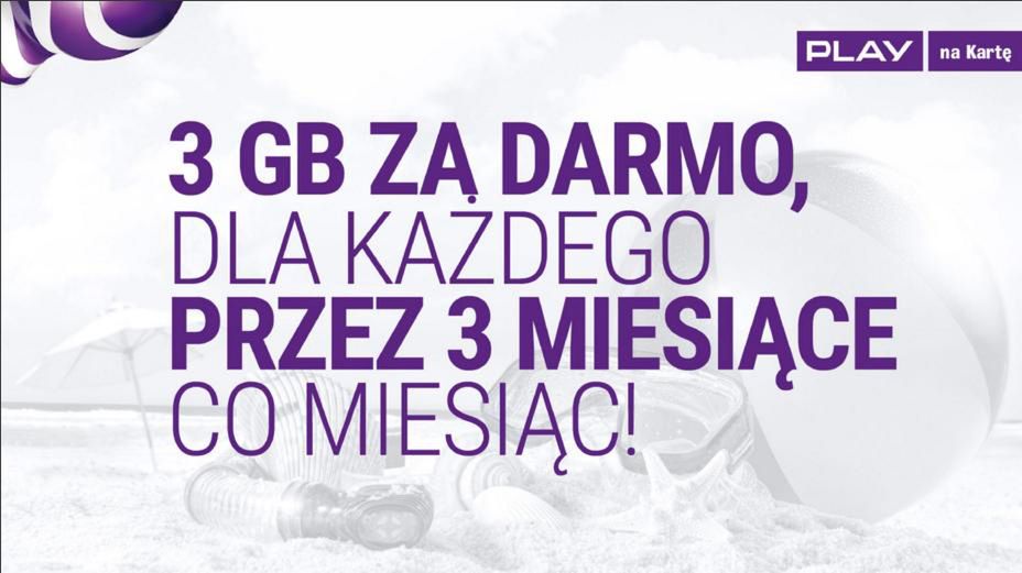 9 GB za darmo dla wszystkich w Play na Kartę