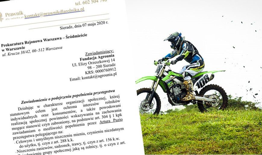 Motorami i quadami rozjeżdżają plony rolnikom. "Są gorsi niż dziki. Kara jest zbyt niska. Nie odstrasza"