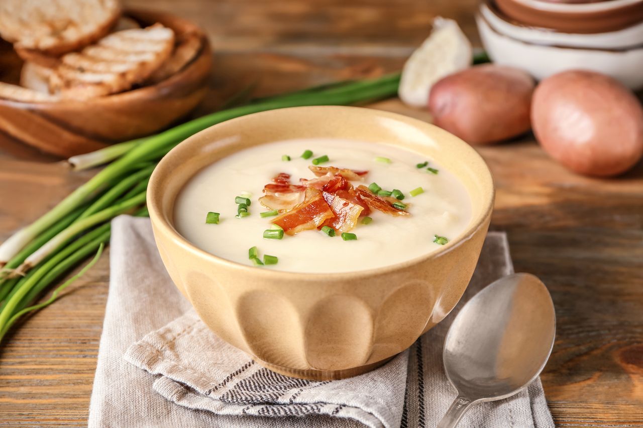 Potato soup with bacon