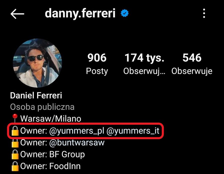 Danny Ferreri właścicielem Yummer's