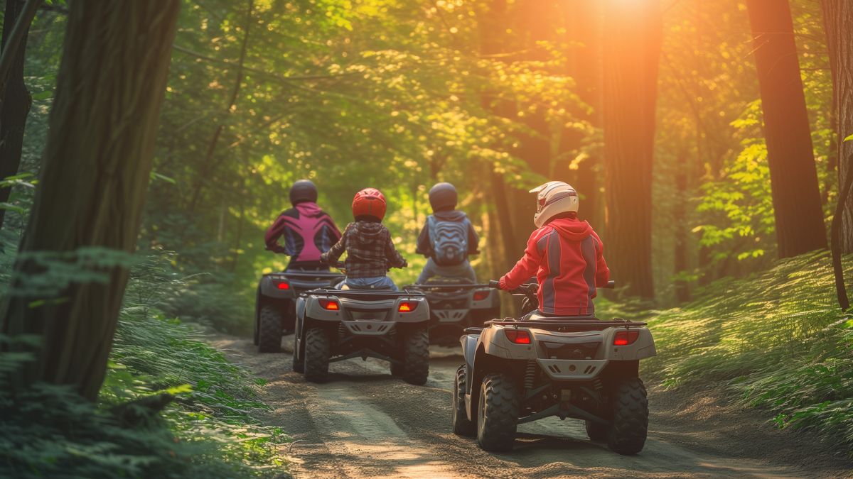 family on atvs following a forest trail together
family on atvs following a forest trail together, created with generative ai
atvs, family, forest, adventure, trail, outdoor, quad biking, together, recreation, nature, excursion, atvs, family, forest, adventure, trail, outdoor, quad biking, together, recreation, nature