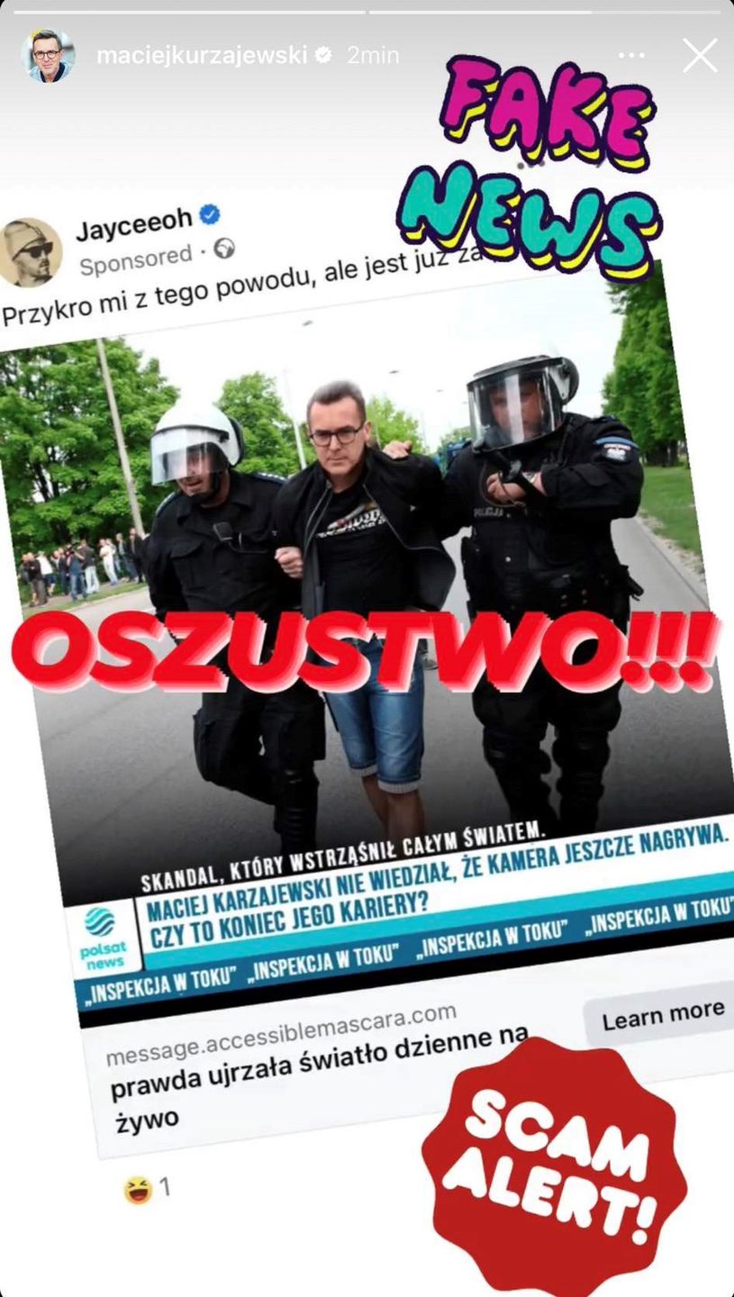 Maciej Kurzajewski ostrzega przed próbami oszustwa
