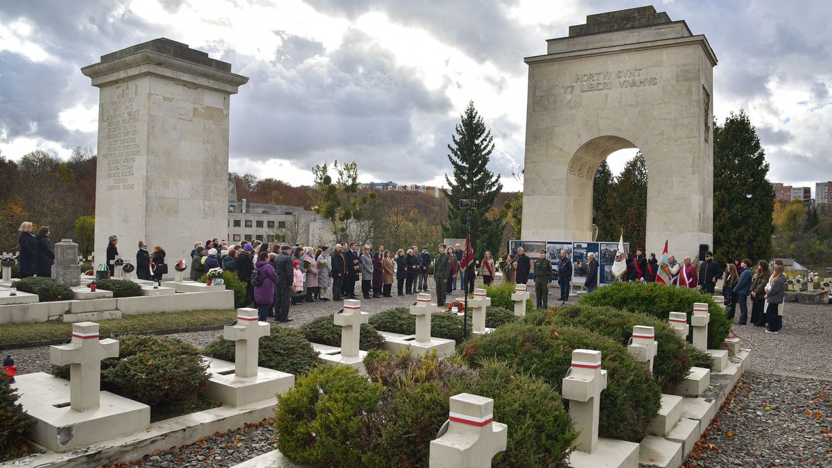 Złożenie kwiatów na grobach polskich żołnierzy we Lwowie
