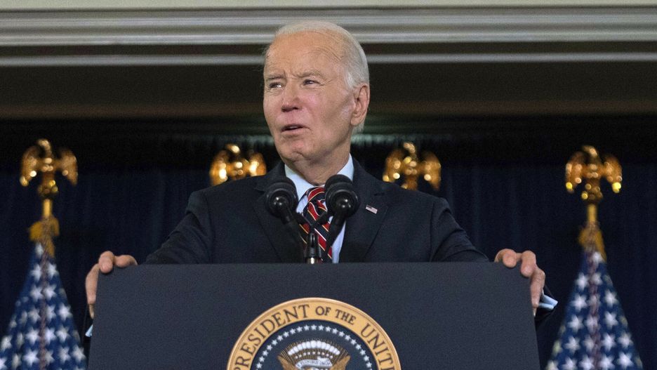 Temporary
President Joe Biden deliver his remarks at the Democratic National Committee's Holiday Reception at Willard Hotel in Washington, Sunday, Dec. 15, 2024. (AP Photo/Jose Luis Magana)
Jose Luis Magana