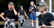 Agata Młynarska z NIETĘGĄ MINĄ przemierza warszawskie ulice i żywo dyskutuje z mężem (ZDJĘCIA)