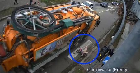 Dziecko na rowerku wjechało prosto w ciężarówkę