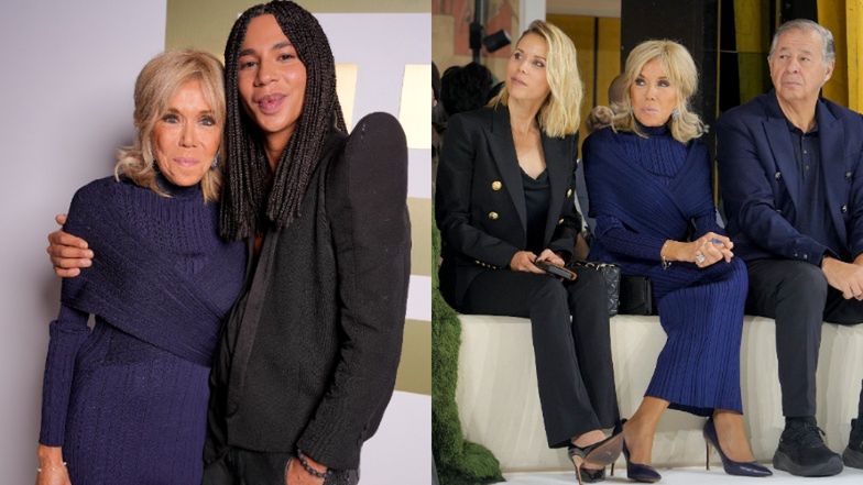 Elegancka Brigitte Macron na pokazie Balmain. Zadała szyku? (ZDJĘCIA)