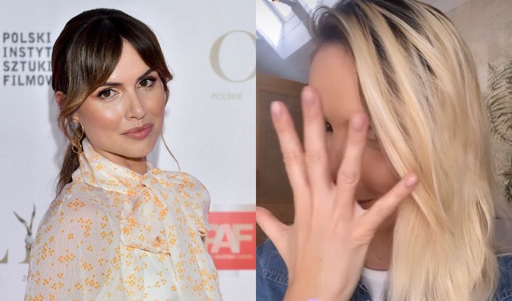 Marta Żmuda Trzebiatowska wyszła od fryzjera z jasną platyną i odrostami