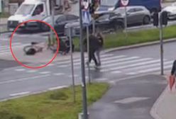 Monitoring uchwycił wypadek rowerzysty. 18-latek nie miał kasku