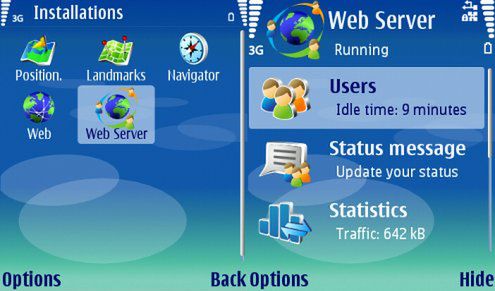 Mobile-Web-Server - serwer internetowy w komórce.