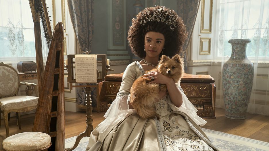 Queen Charlotte: A Bridgerton Story. India Amarteifio as Young Queen Charlotte in episode 105 of Queen Charlotte: A Bridgerton Story. Cr. Liam Daniel/Netflix © 2023
5