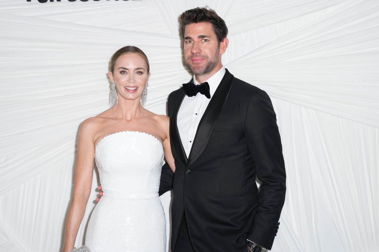 Emily Blunt, John Krasinski at The Albies, Clooney Foundation for Justice on September 26, 2024 in New York, New York. (Photo by John Nacion/Variety via Getty Images)