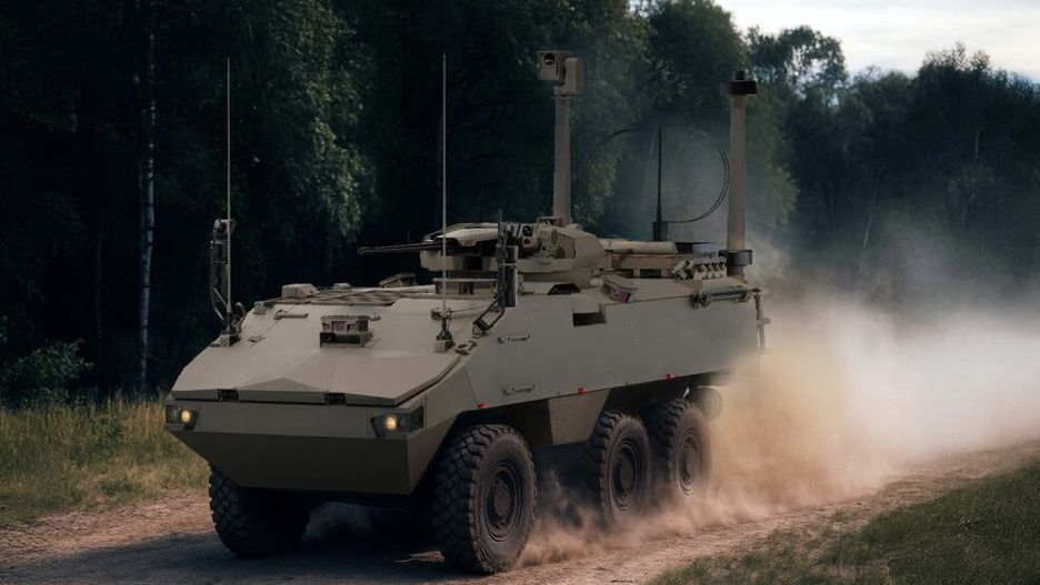 Wizualizacja pojazdu Luchs 2 na bazie platformy Piranha 6x6