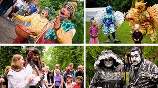 UFO - Uliczny Festiwal Osobliwości 2026 w Szamotułach. Miasto opanowały żywe rzeźby [ZDJĘCIA]