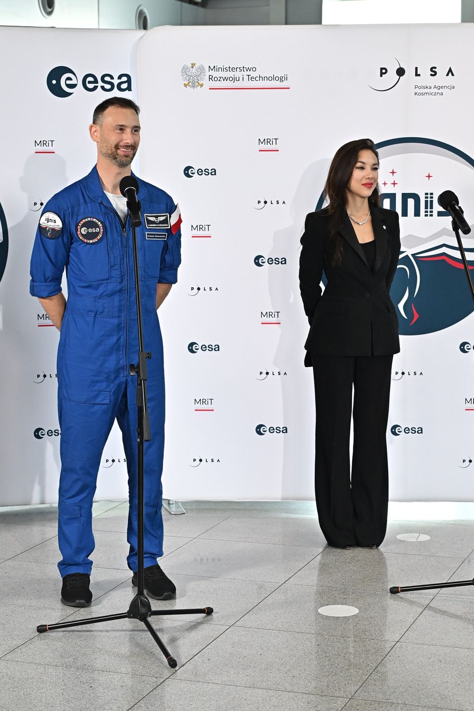 Sławosz Uznański-Wiśniewski z żoną